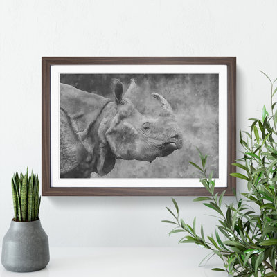 A Rhino - Picture Frame Painting