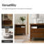Amberlyn 28.2" W Traditional 2-Drawer End Table with Charging Station and Solid Wood Legs and Open Shelf-79423510