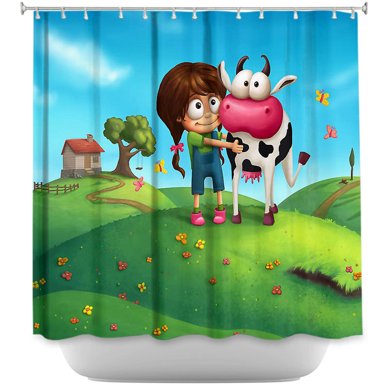 Rideau de douche simple my moo cow