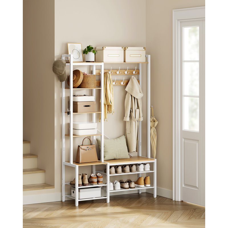 Andrian 120 cm W Hall Tree with Storage Bench and Shoe Storage