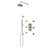 Juno Cali Thermostatic Wall Mount Shower System With Six Body Jets in Brushed Nickel