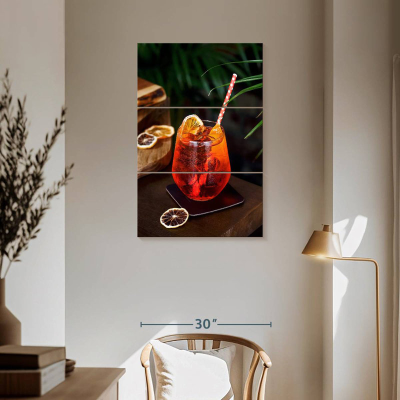 Yarlin Aperol Spritz, 57" H x 36" W