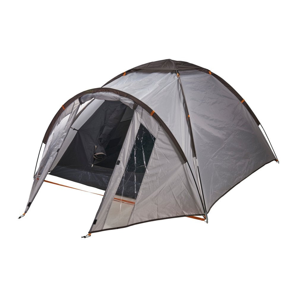 Double Layer 3 Person 3M Dome Camping TentGrey Breathable Rugged 190T Polyester with Carry Bag Outdoor - Grey