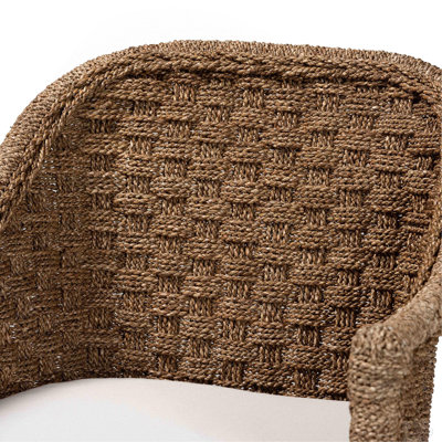 Bohemian Natural Seagrass And Rattan Arm Chair