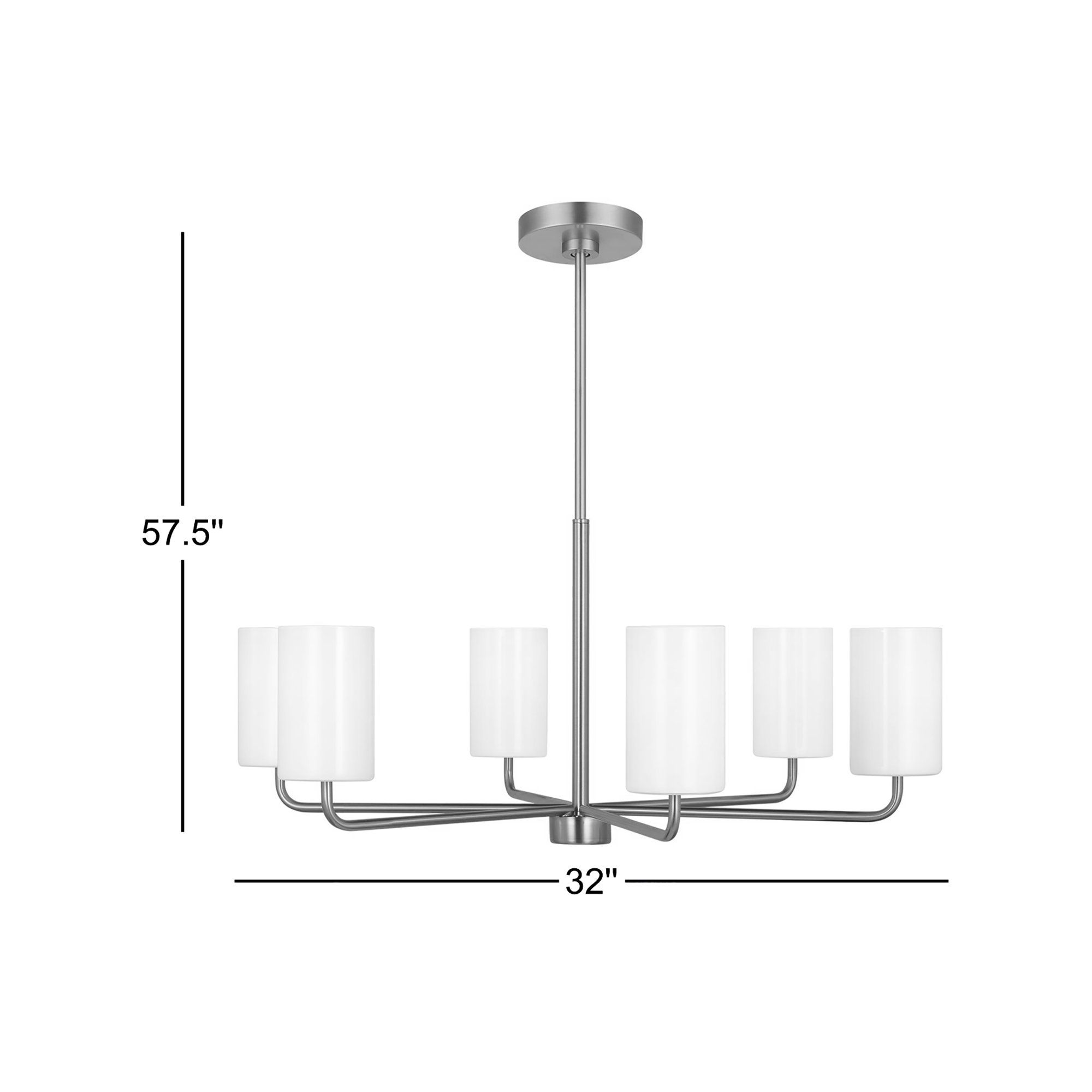 6 - Light Metal Dimmable Shaded / Spider Chandelier, Midnight Black, Yes