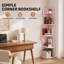 Étagère d'angle à 5 niveaux en forme de S avec tablettes incurvées, rose-132184332
