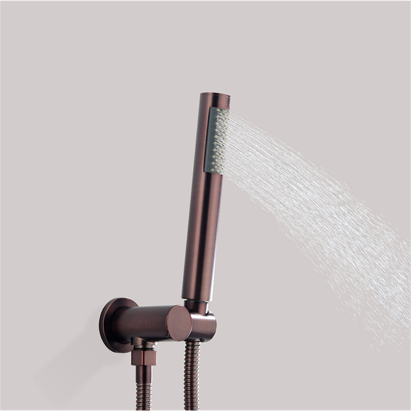 Pomme de douche double standard / double, Rouge / brun