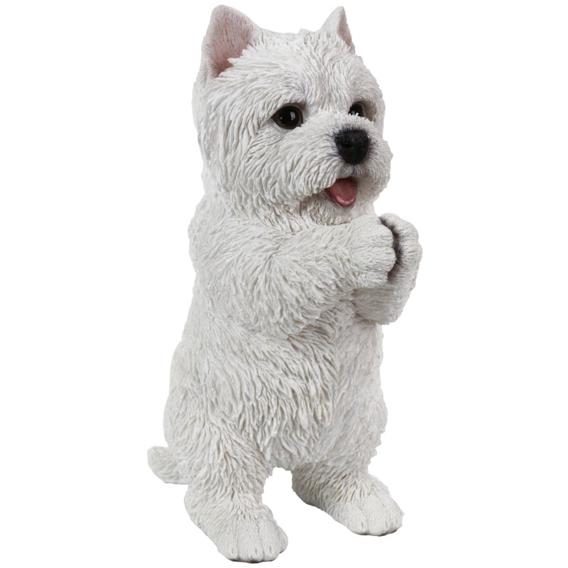 Statue jouant Westie