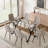 7-Piece Glass Top Dining Table Sets-2113774513