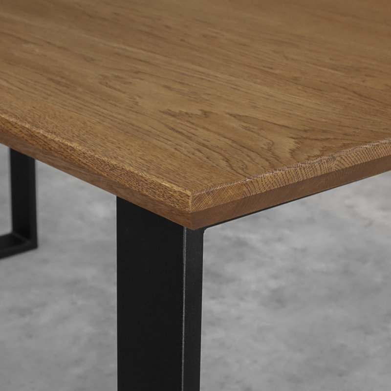 Brinegar Rectangular Dining Table, 75H x 140L x 90Wcm, Brown Oil