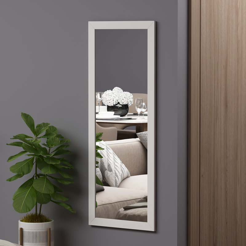 Doraline Flat Wall Mirror, White