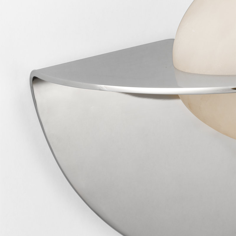 Kelly Wearstler Fosse 9" Invertable Oval Sconce, Polished Nickel