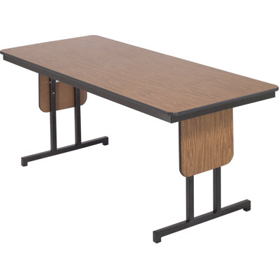 Height Adjustable Training Table with Leg Glides by AmTab Manufacturing Corporation
