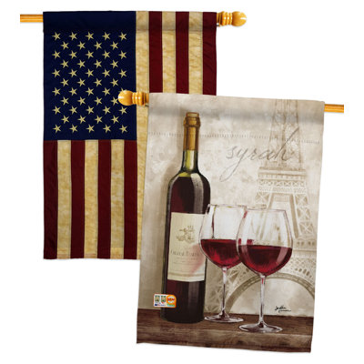 Double Sided 40 in. H x 28 in. W Polyester House Flag