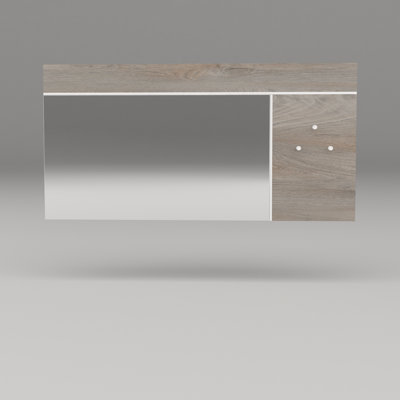 Hailey Wood Flat Wall Mirror