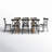 Heymann Trestle Dining Table with Steel Chairs-55036185