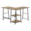 Bureau d'ordinateur, bureau personnel, coin, tablettes de rangement, L 48 po, forme en L-758899264