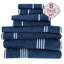 Ensemble de serviettes 8 pièces Plymouth Home - Accessoires de salle de bain en coton avec 2 serviettes de bain, 2 serviettes à main, 2 débarbouillettes et 2 débarbouillettes-26602128
