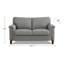 Causeuse en cuir véritable 61,5 po Marineta-1005261274