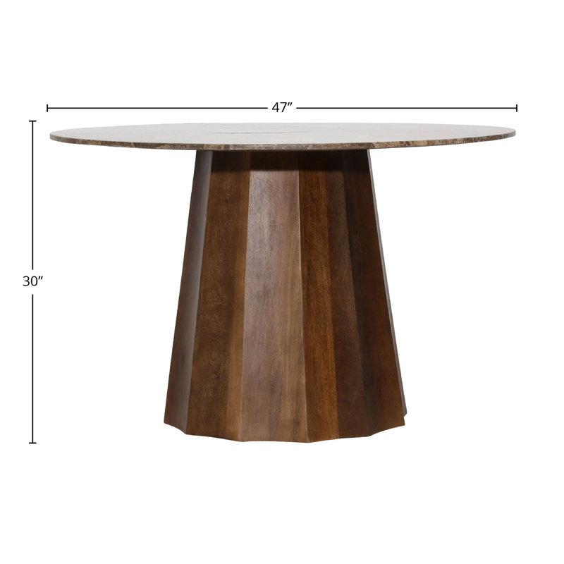 Tempe 47'' Round Marble Dining Table