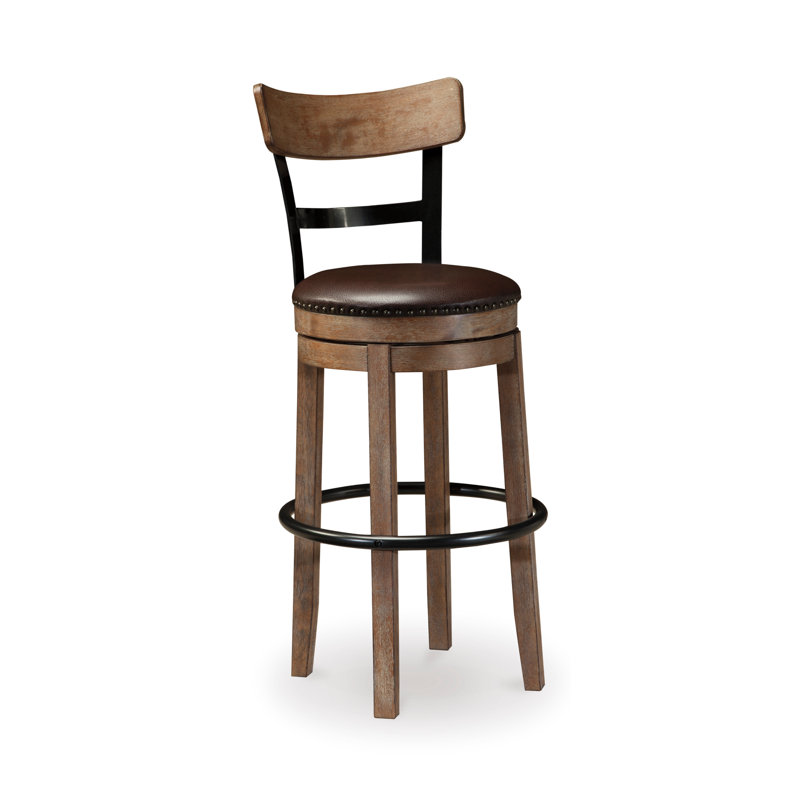 Upholstered Counter Stool, Light Brown, Bar Stool (30" Seat Height)