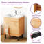 Meuble-lavabo autoportant de 24 po avec plateau en céramique Basant-1742806275