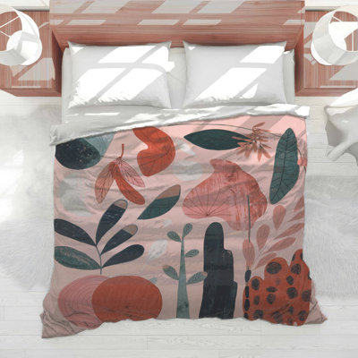 Abstract Botanical Shapes Comforter