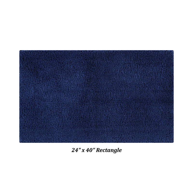 Tapis de salle de bain Micro, Rectangle 24 po x 40 po, Bleu marine
