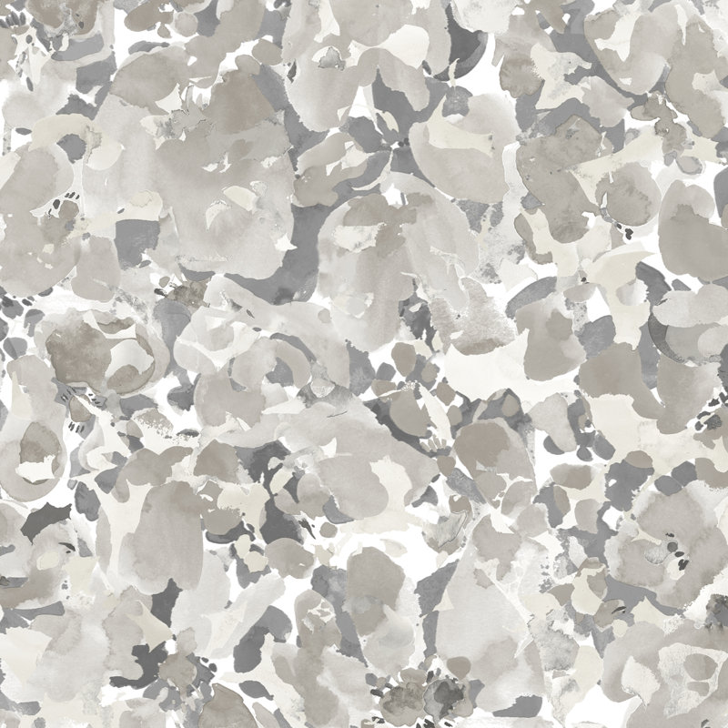 Rouleau de papier peint L 33 pi x l 20,5 po Bloom, Gris, L 32,75 po x l 20,5 po