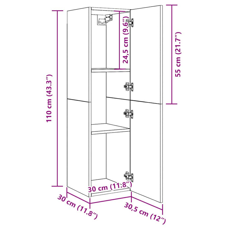 Steini 110cm H Media Shelves