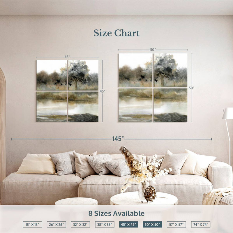 Alvord Silent Waters II, H 50 po x l 50 po