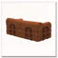 Canapé-lit convertible avec oreiller cylindrique, canapé-lit pliant en velours côtelé et structure fixe-1015481242
