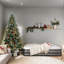 Arbre de Noël artificiel pré-éclairé 6 pi, 250 lumières à DEL blanc chaud avec 874 pointes de branches, arbre de Noël de qualité supérieure à assemblage automatique pour décoration de bureau à domicile