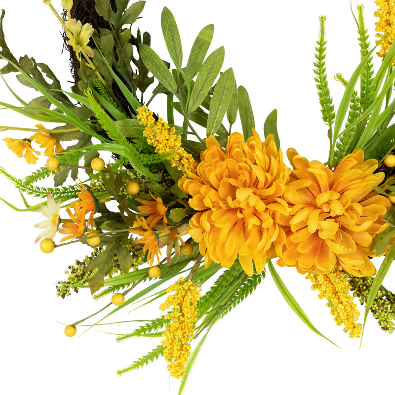 Couronne de brindilles artificielles Pivoine 22 po