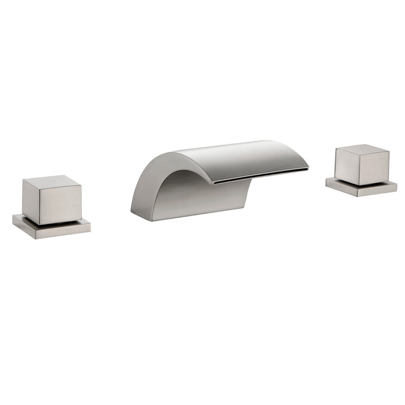 Widespread 2-handle Bathroom Faucet, Brushed Nickel
