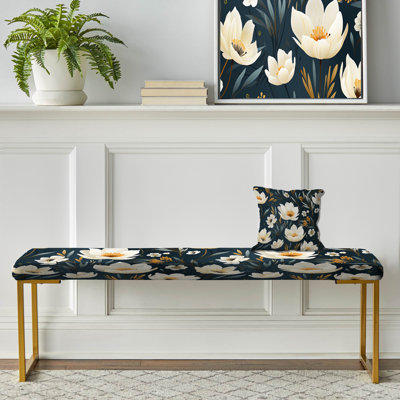 Banc rembourré or