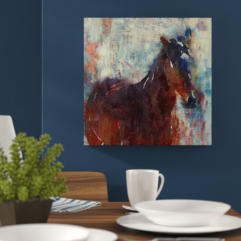 Wild Brown Horse by Irena Orlov - Wrapped Canvas Print, 45.72 cm H x 45.72 cm W x 1.91 cm D