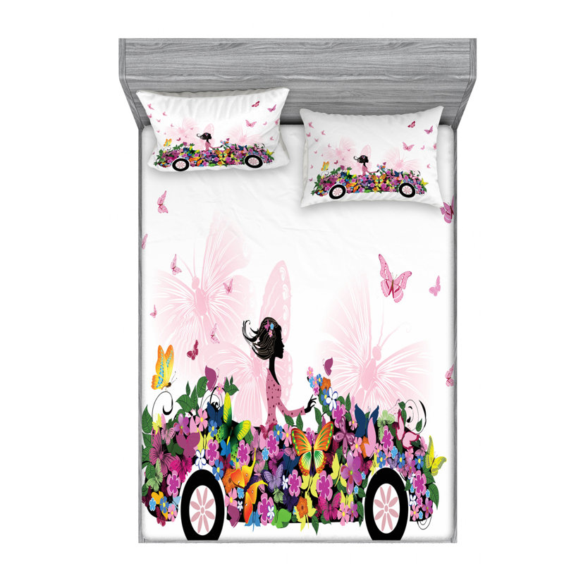 Microfiber Sheet Set, Queen Sheet Set with Fitted Sheet