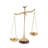 Farrell Metal Small Vintage Style Decorative Gold Scales with Red and Green Floral Accents