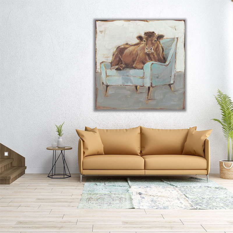 Moo-ving In IV - Canvas Print Wall Art, 24" H x 24" W