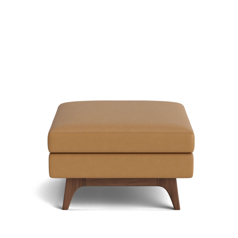 Tyler Ottoman, Leather - Butterscotch