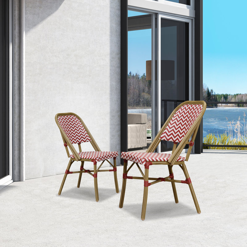 Chaise d'appoint de patio Fossen, Rouge