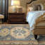 Tapis bleu contemporain en laine noué à la main Craigatempin-933633089