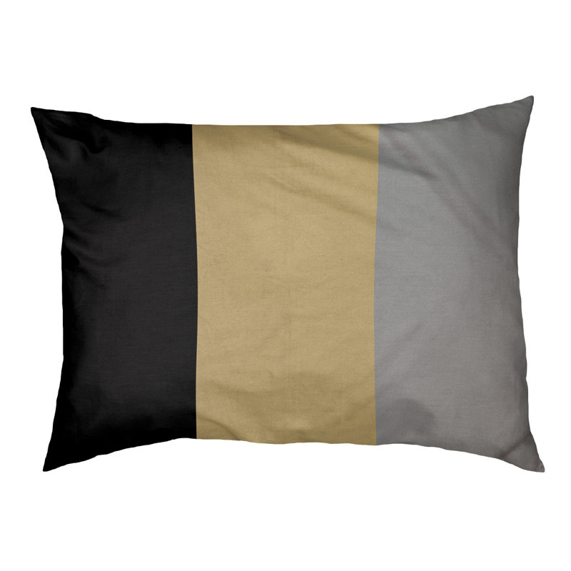Coussin Colorado, Très grand (l 50 po x P 40 po x H 7 po), Noir / Or / Gris