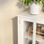Buffet de rangement avec matériaux de construction - Buffet blanc pour le salon ou la desserte de cuisine
