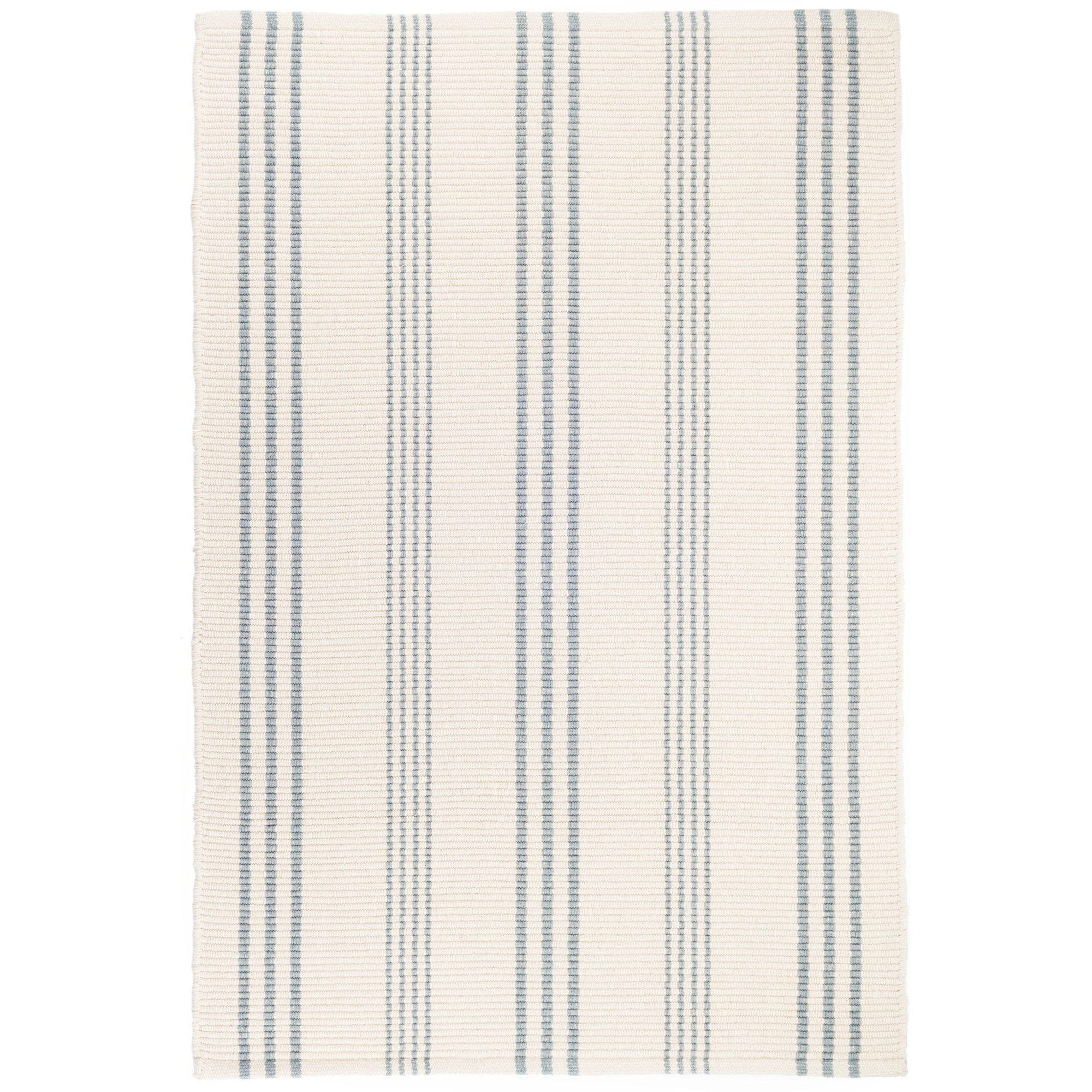 Swedish Stripe Handwoven Cotton Rug, Runner 2'6" x 8'
