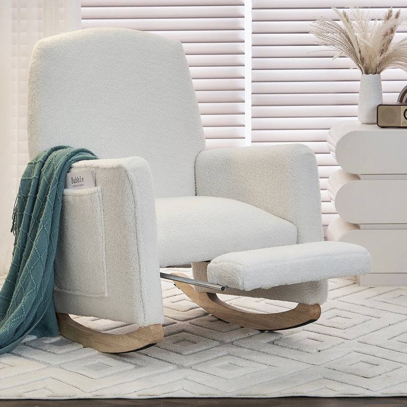 Chaise berçante Teddy, Ivoire ivoire