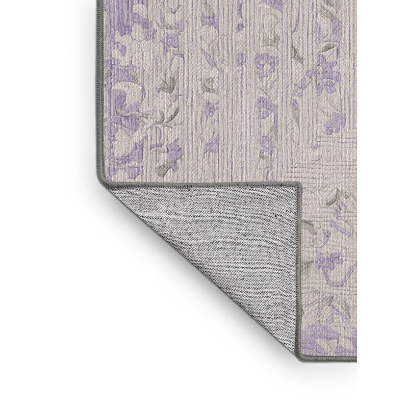 Machine Washable Gray Area Rug, Rectangle 6' x 9'