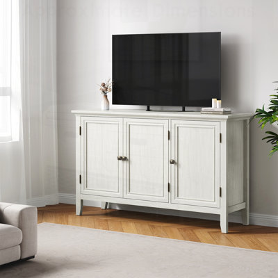 Buffet de style bohémien avec portes et tablettes réglables, parfait pour le rangement et l'organisation dans n'importe quelle pièce, finition grisâtre