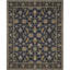Tapis oriental bleu marine en laine touffeté à la main Ferrera-108085475